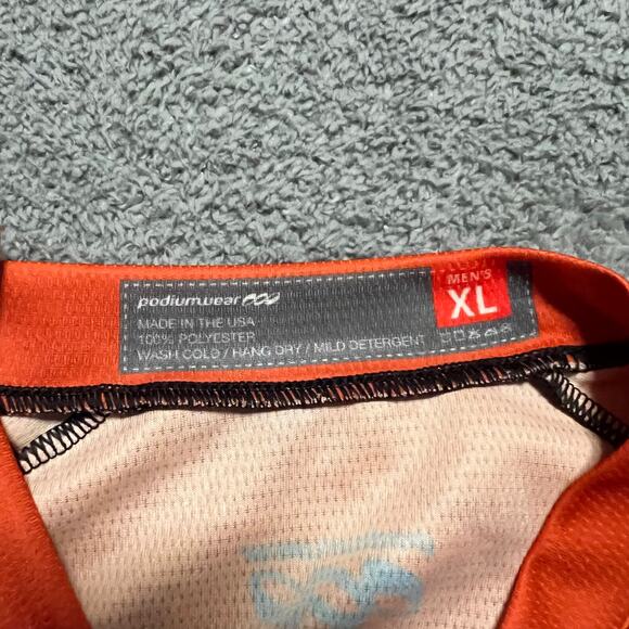 Podiumwear Shirt Mens XL Performance Tshirt Animal Print Orange - Picture 5 of 6